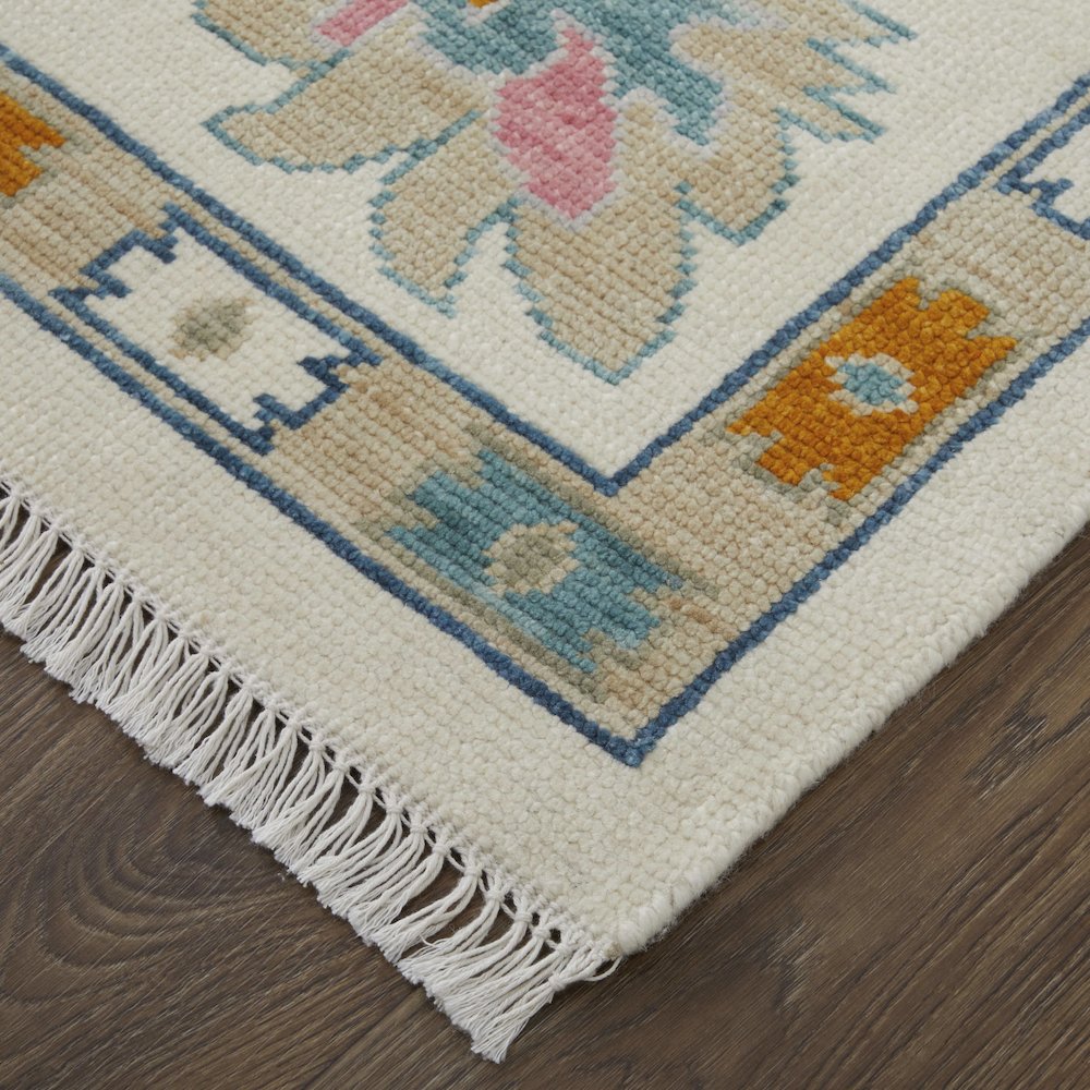 Karina Transitional Floral & Botanical, Ivory/Blue/Pink, 8'-6" x 11'-6" Area Rug