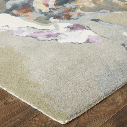Dafney Transitional Floral & Botanical, Purple/Pink/Green, 8' x 10' Area Rug