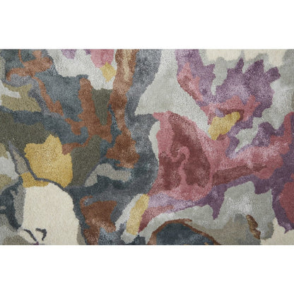 Dafney Transitional Floral & Botanical, Purple/Pink/Green, 8' x 10' Area Rug