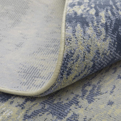 Clio Modern Abstract, Blue/Green/Ivory, 3'-10" x 6' Accent Rug