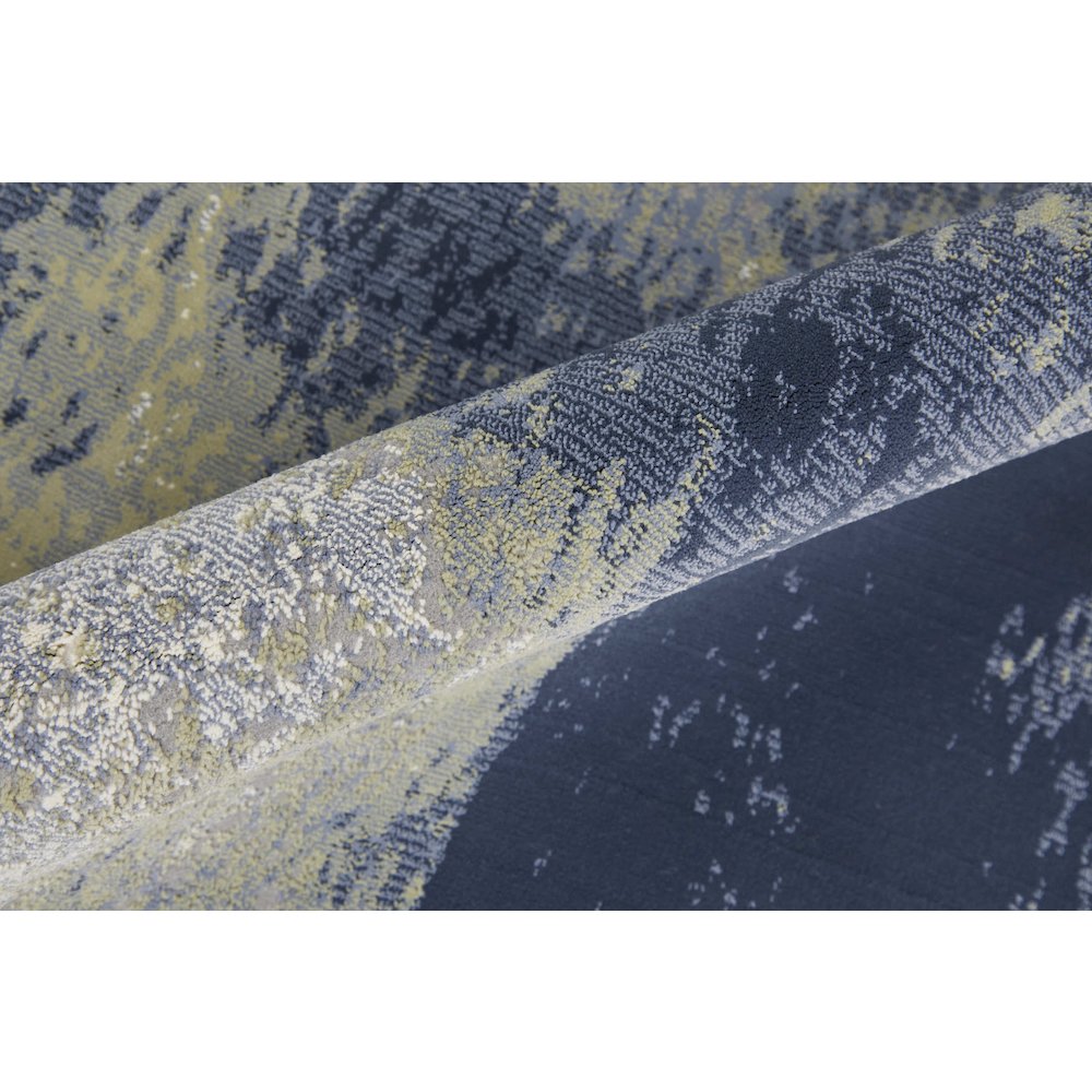 Clio Modern Abstract, Blue/Green/Ivory, 3'-10" x 6' Accent Rug
