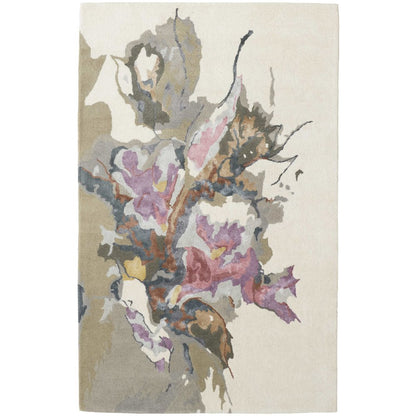 Dafney Transitional Floral & Botanical, Purple/Pink/Green, 8' x 10' Area Rug