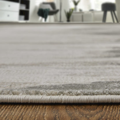 Micah Modern Abstract, Gray/Taupe/Ivory, 8' x 10' Area Rug