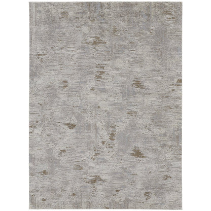 Vancouver Modern Abstract, Ivory/Gray/Tan, 4' x 6' Accent Rug