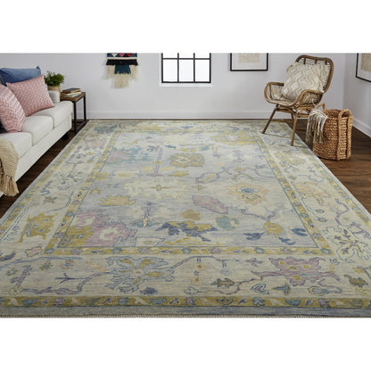 Karina Traditional Persian, Gray/Purple/Gold, 2' x 3' Accent Rug