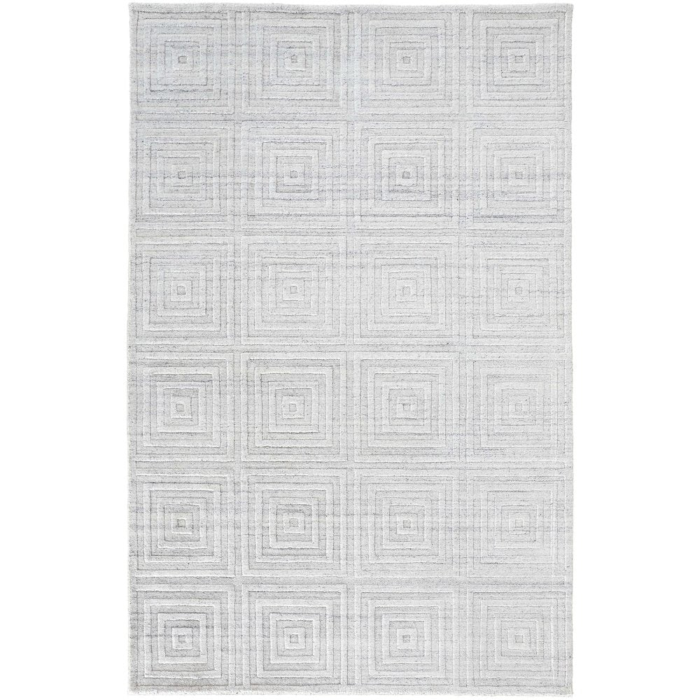 Redford Transitional Solid, White/Silver, 2' x 3' Accent Rug