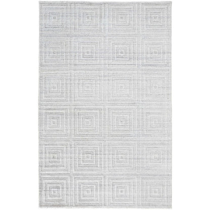 Redford Transitional Solid, White/Silver, 2' x 3' Accent Rug
