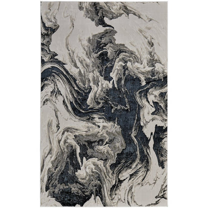 Micah Modern Abstract, Ivory/Black/Taupe, 1'-8" x 2'-10" Accent Rug