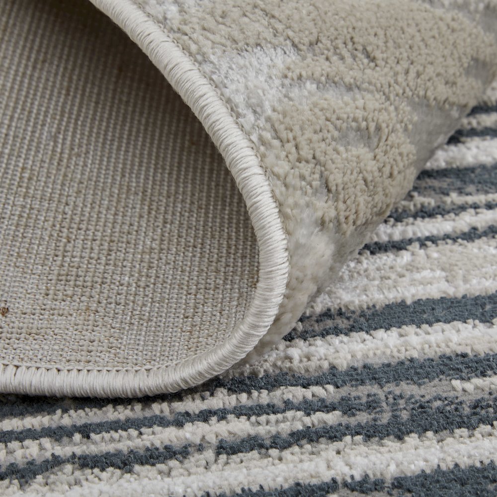 Micah Modern Diamond, Black/Silver/Taupe, 8' x 10' Area Rug