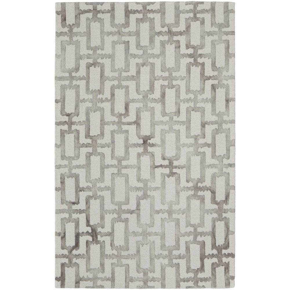 Lorrain Modern Geometric, Ivory/Taupe, 9'-6" x 13'-6" Area Rug