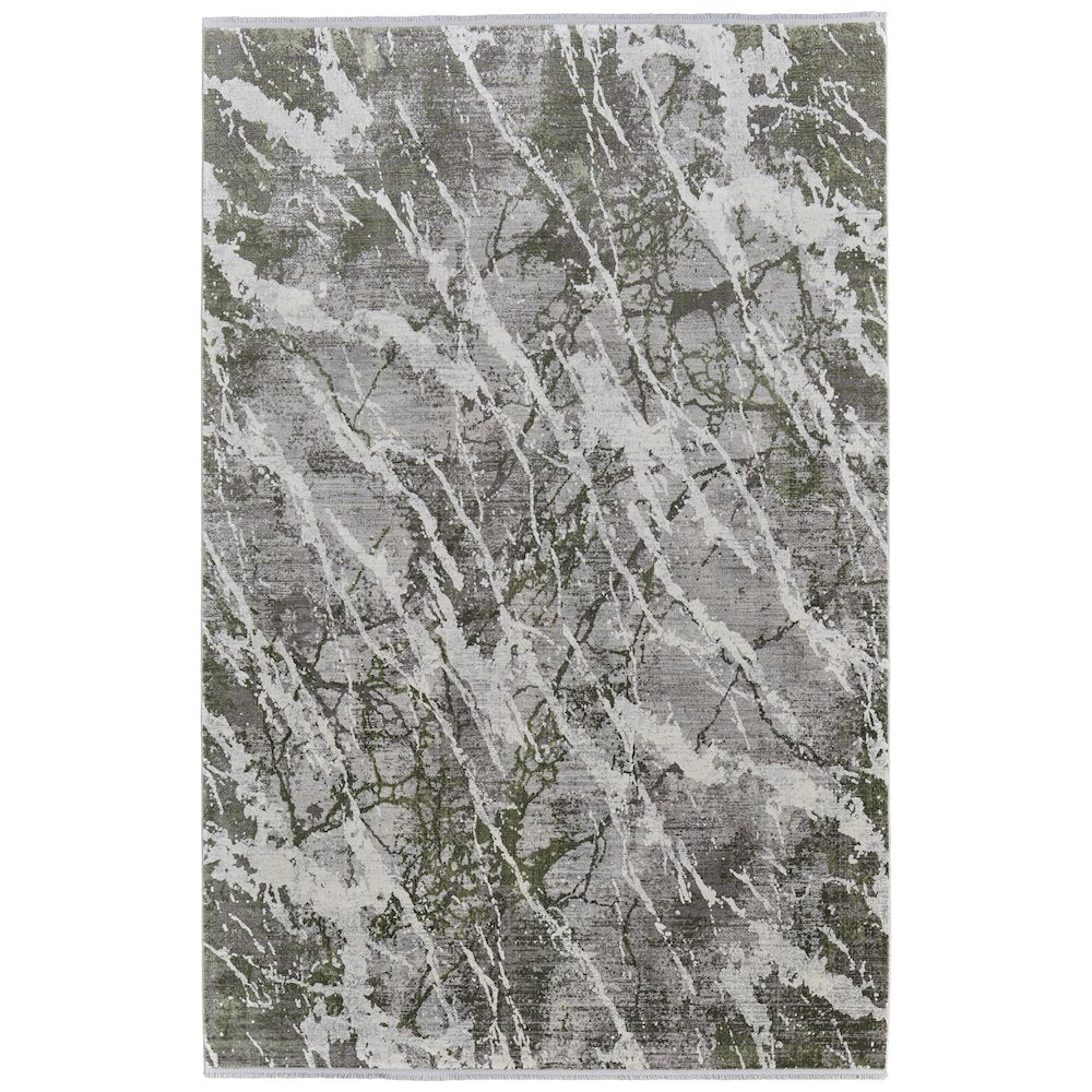Cadiz Modern Abstract, Gray/Green/Taupe, 11'-6" x 14'-6" Area Rug