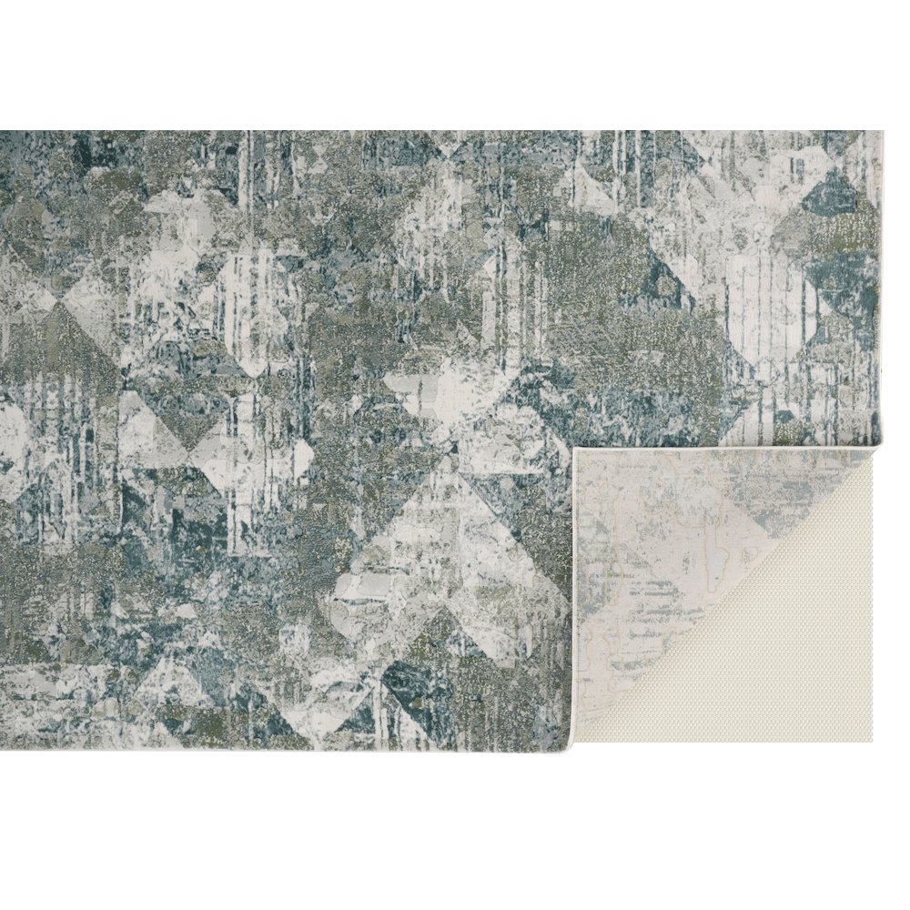 Atwell Transitional Abstract, Green/Ivory, 2'-8" x 8' Runner