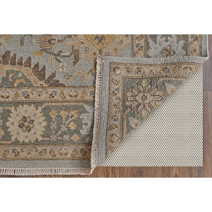 Corbitt Traditional Oriental, Blue/Gold/Gray, 7'-9" x 9'-9" Area Rug
