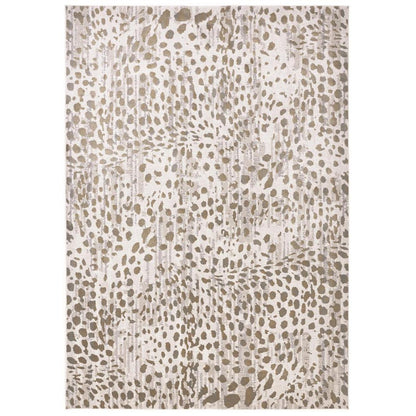 Waldor Metallic Animal Print Rug, Brown/Ivory, 6ft-7in x 9ft-6in Area Rug, 7353837FBGE000F05