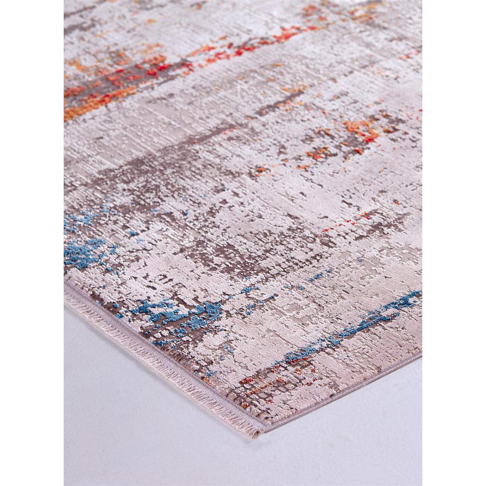 Cadiz Gradient Luster Rug, Gray/Deep Red/Blue, 6ft-6in x 9ft-6in Area Rug, 8663903FIVYMLTF04