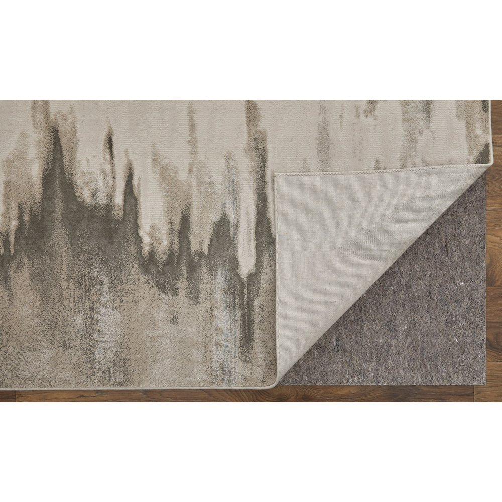 Micah Modern Abstract, Gray/Taupe/Ivory, 12' x 15' Area Rug