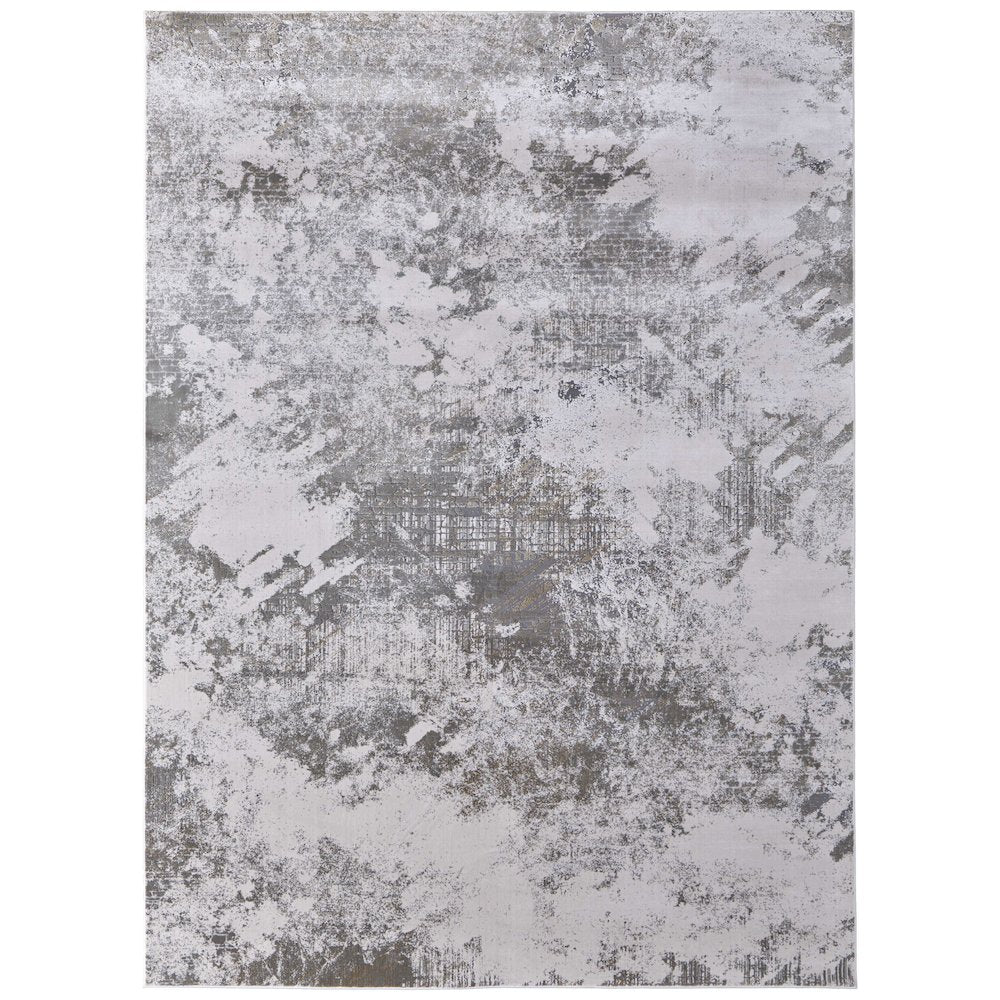 Waldor Modern Abstract, Gray/Silver/Taupe, 1'-8" x 2'-10" Accent Rug