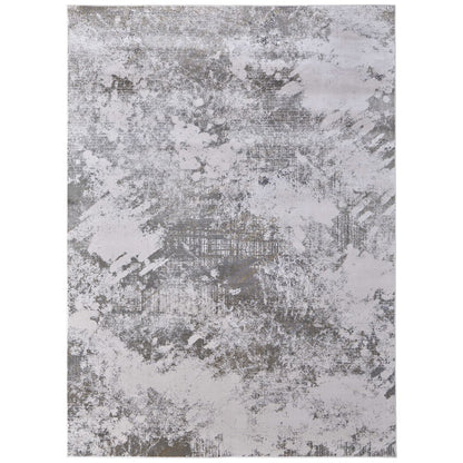 Waldor Modern Abstract, Gray/Silver/Taupe, 1'-8" x 2'-10" Accent Rug