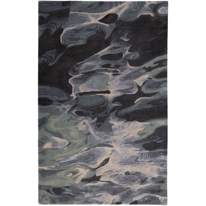Amira Contemporary WatercolorAccent Rug, Iceberg Green/Mist Blue, 2ft x 3ft, AMI8635FGRNBLUP00
