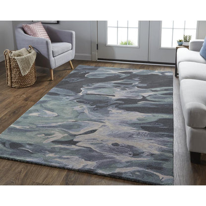 Amira Contemporary WatercolorAccent Rug, Iceberg Green/Mist Blue, 2ft x 3ft, AMI8635FGRNBLUP00