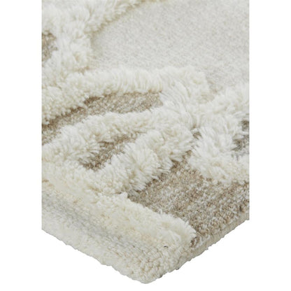 Anica Moroccan Wool Rug w/Ornamental Diamonds, Ivory/Tan, 9ft x 12ft Area Rug, ANC8011FIVY000G00
