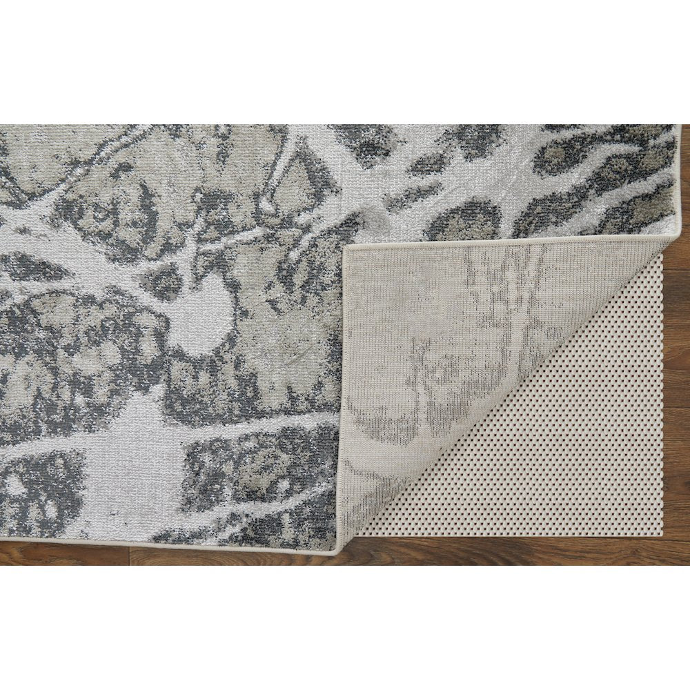 Astra Transitional Abstract, Gray/Silver/Ivory, 2'-10" x 7'-10" Runner