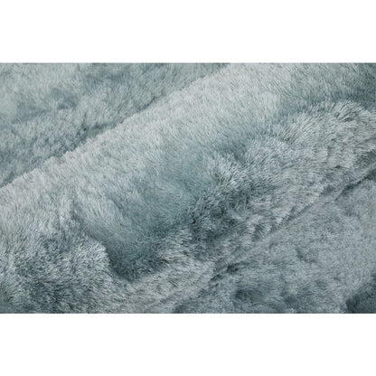 Indochine Plush Shag Area Rug, Metallic Sheen, Light Aqua Blue, 4ft-9in x 7ft-6in, 4944550FLAQ000E04