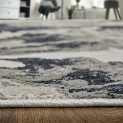 Micah Modern Abstract, Ivory/Black/Taupe, 1'-8" x 2'-10" Accent Rug