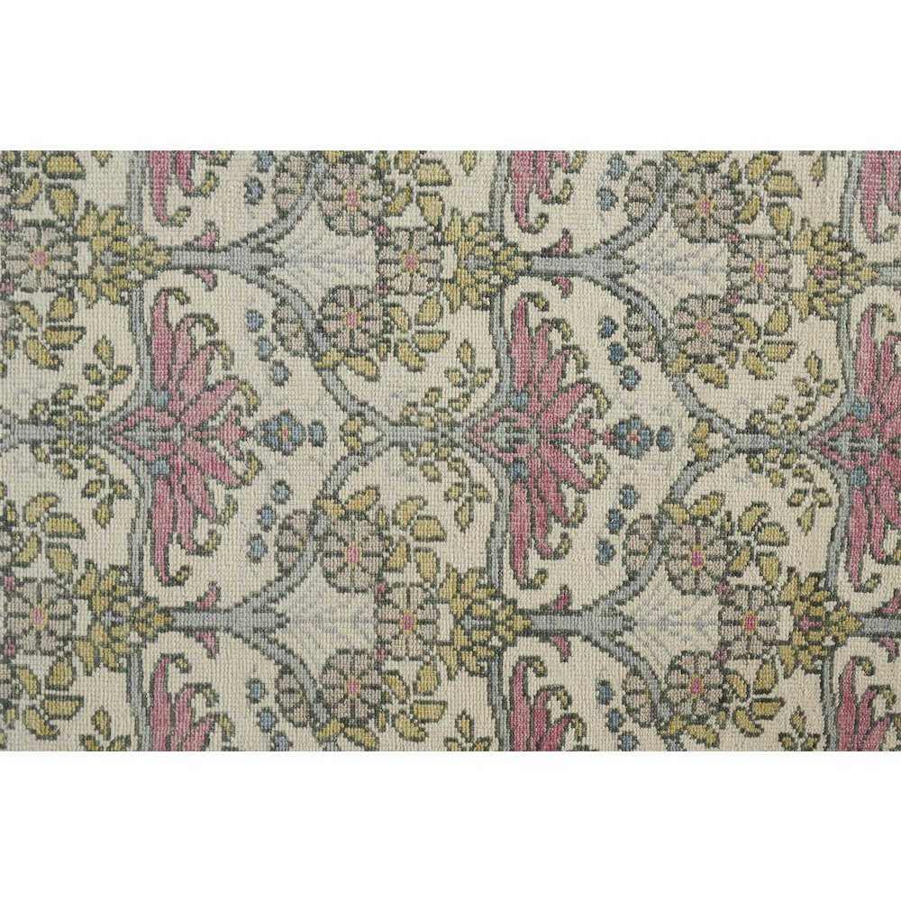 Beall Luxury Wool Rug, Arts and Crafts, Gray/Pink, 7ft-9in x 9ft-9in Area Rug, BEA6714FGRYMLTF99