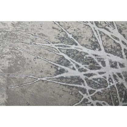 Astra Transitional Abstract, Gray/Silver/Ivory, 2'-10" x 7'-10" Runner