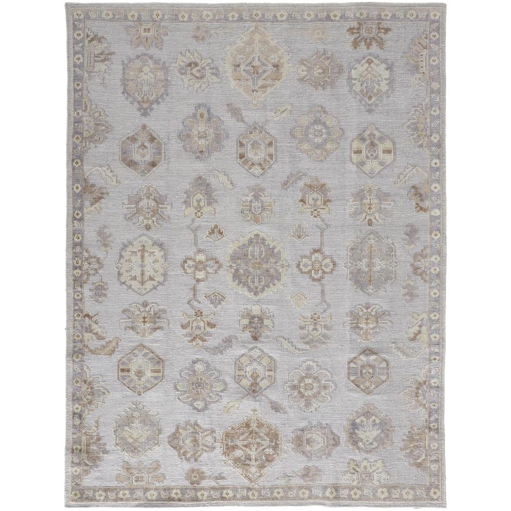 Wendover Eco Friendly PET Oushak Rug, Vapor Gray/Bone/Tan, 2ft x 3ft Accent Rug, WND6848FGRY000P00