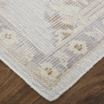 Wendover Eco Friendly PET Oushak Rug, Vapor Gray/Bone/Tan, 2ft x 3ft Accent Rug, WND6848FGRY000P00