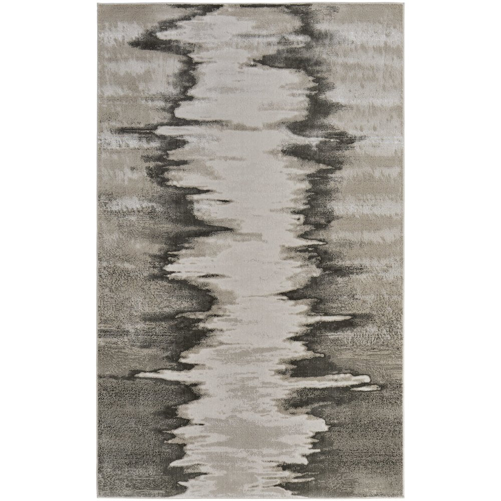 Micah Modern Abstract, Gray/Taupe/Ivory, 12' x 15' Area Rug