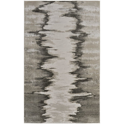 Micah Modern Abstract, Gray/Taupe/Ivory, 12' x 15' Area Rug