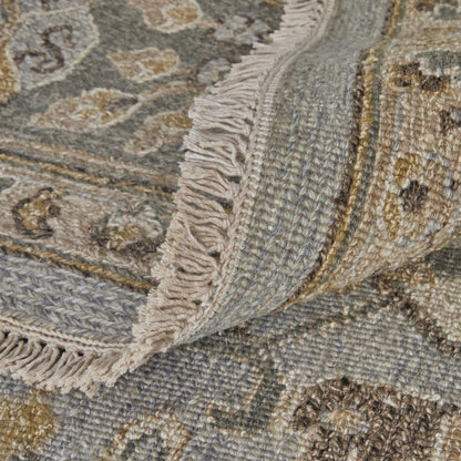 Corbitt Traditional Oriental, Blue/Gold/Gray, 7'-9" x 9'-9" Area Rug