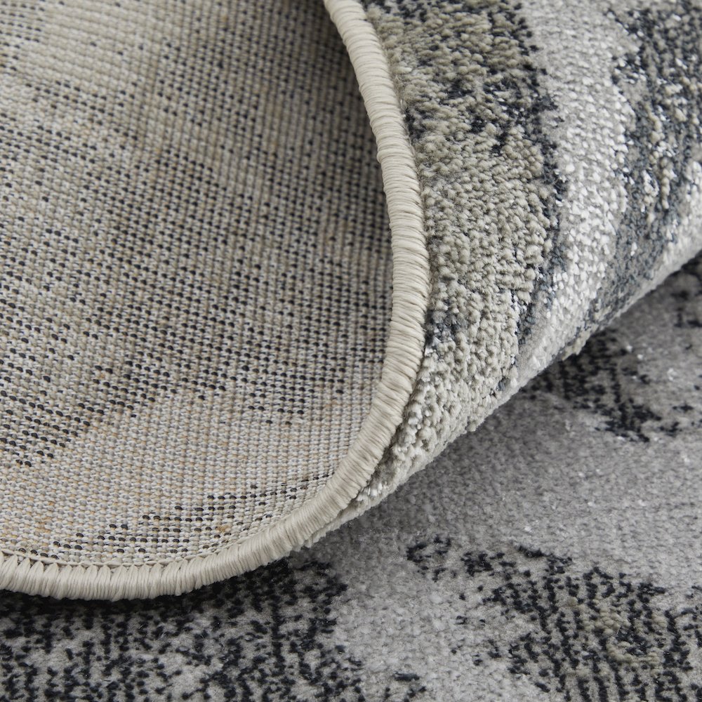 Astra Transitional Abstract, Gray/Silver/Ivory, 2'-10" x 7'-10" Runner