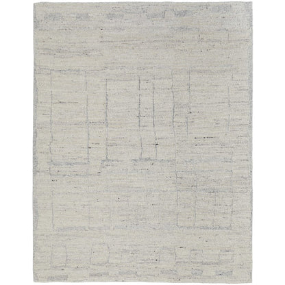 Navaro Modern Distressed, Ivory/Gray/Blue, 9'-6" x 13'-6" Area Rug