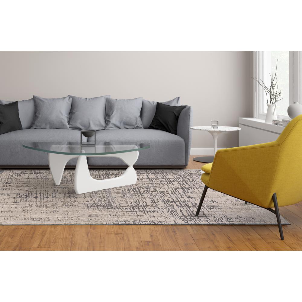 Prasad Contmporary Watercolor Area Rug, Steel/Silver Gray, 10ft x 13ft-2in, 6703683FGRY000H13