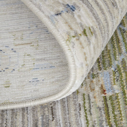 Melrose Transitional Distressed, Ivory/Green/Blue, 7'-10" x 10'-3" Area Rug