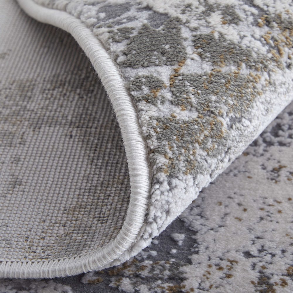 Waldor Modern Abstract, Gray/Silver/Taupe, 1'-8" x 2'-10" Accent Rug
