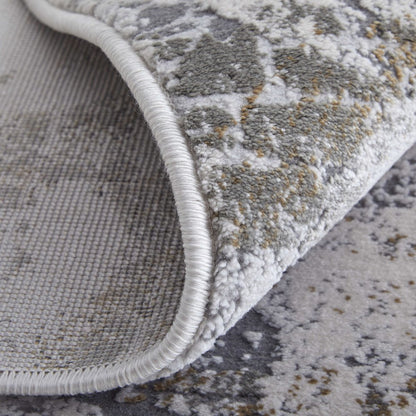 Waldor Modern Abstract, Gray/Silver/Taupe, 1'-8" x 2'-10" Accent Rug