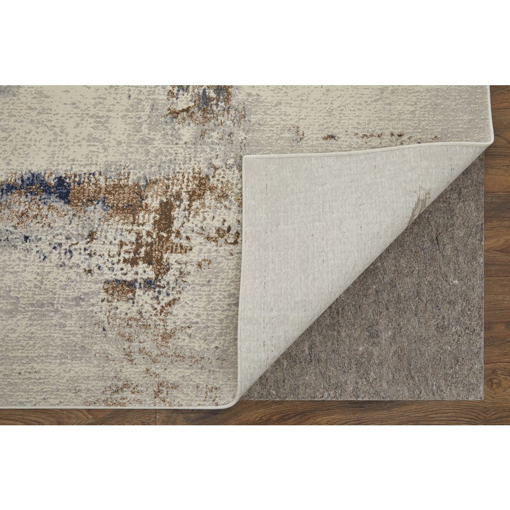 Clio Modern Abstract, Ivory/Blue/Brown, 12' x 15' Area Rug