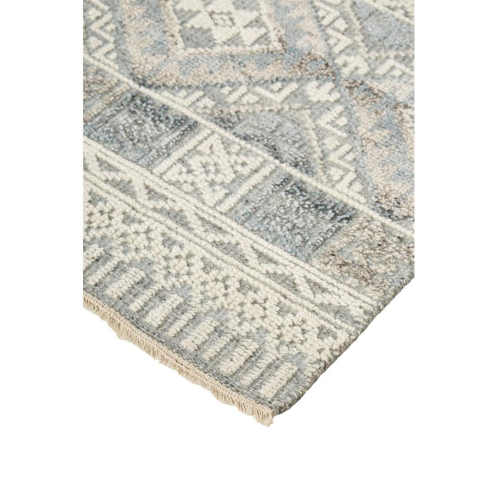 Payton Geometric Tribal Rug, Aqua Blue/Ivory/Gray, 7ft-9in x 9ft-9in Area Rug, 9806495FGRYBLUF99