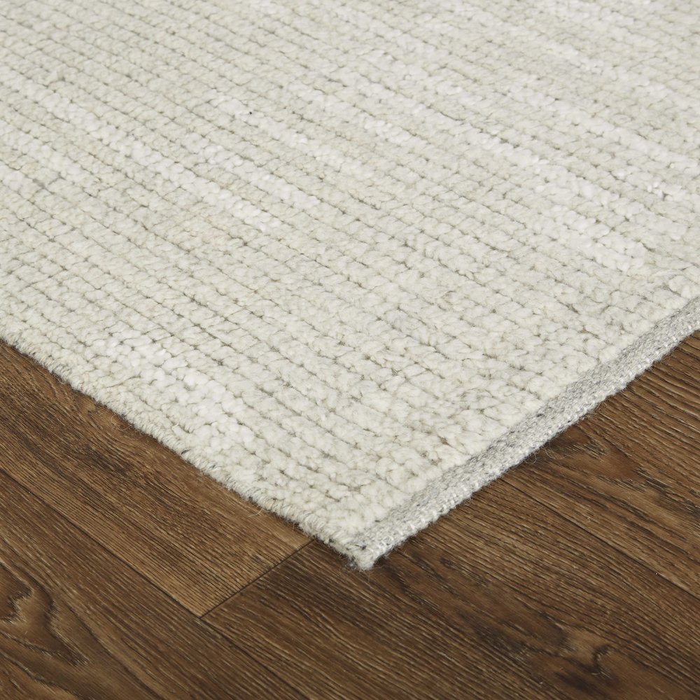 Alford Modern Solid, Ivory/Tan, 5'-6" x 8'-6" Area Rug