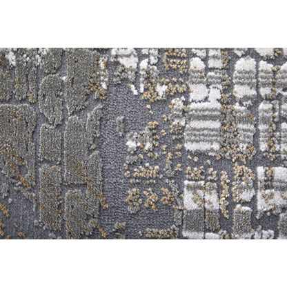Waldor Modern Abstract, Gray/Silver/Taupe, 1'-8" x 2'-10" Accent Rug