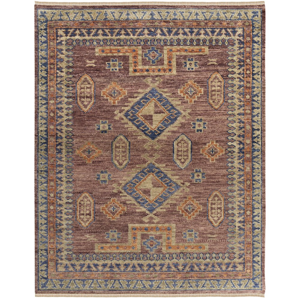Fillmore Traditional Geometric, Red/Green/Blue, 3' x 5' Accent Rug