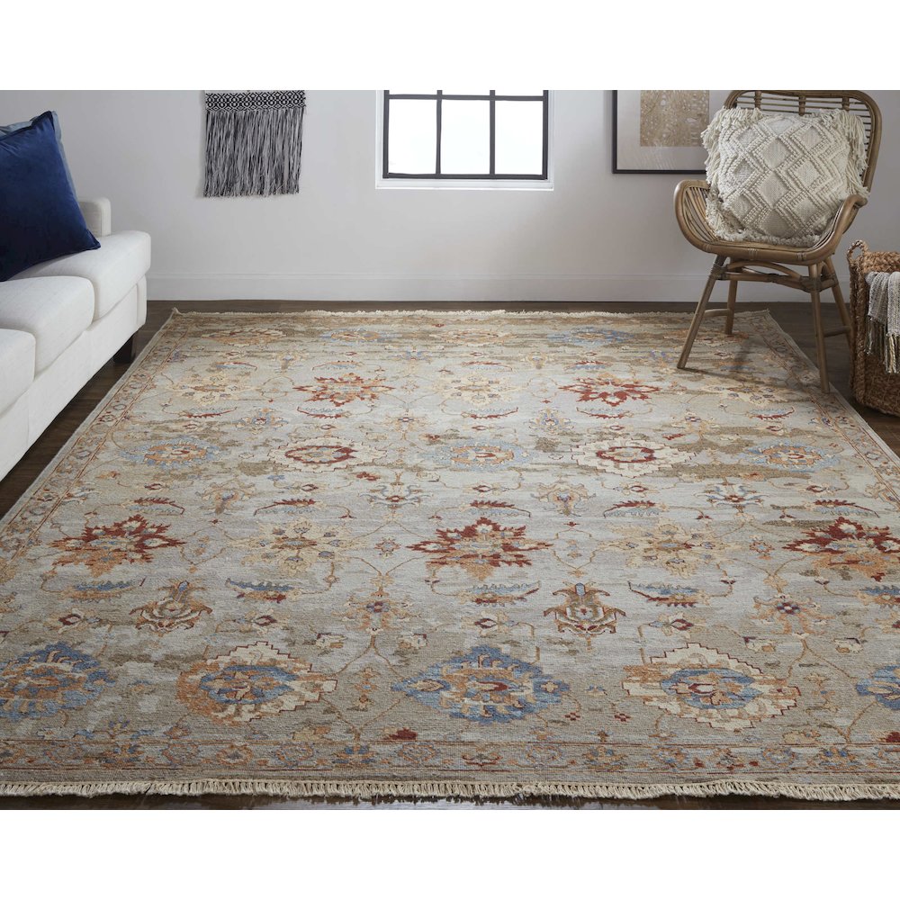 Leylan Transitional Floral & Botanical, Brown/Tan/Gray, 3'-6" x 5'-6" Accent Rug