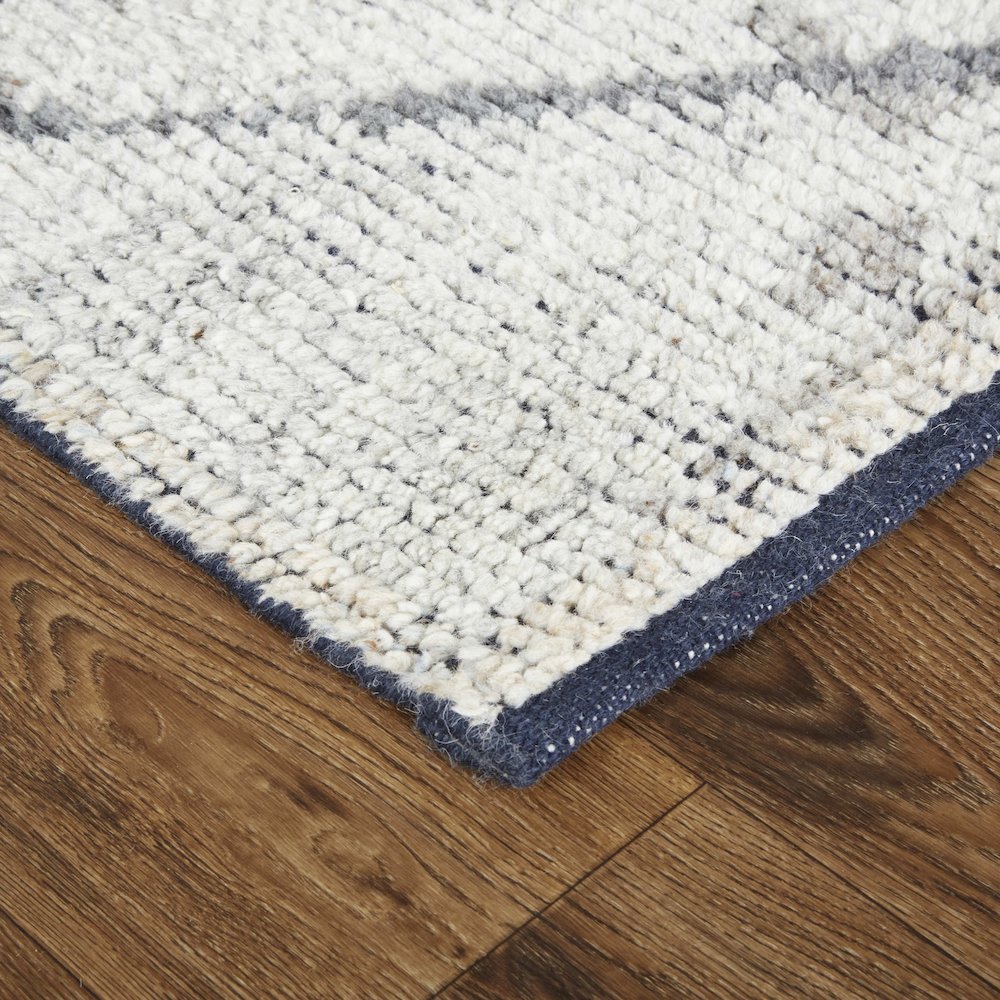 Alford Modern Abstract, Gray/Silver, 7'-9" x 9'-9" Area Rug