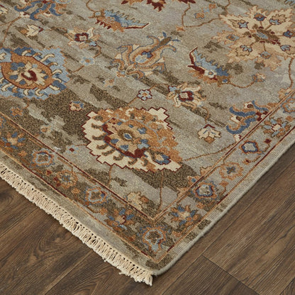 Leylan Transitional Floral & Botanical, Brown/Tan/Gray, 3'-6" x 5'-6" Accent Rug