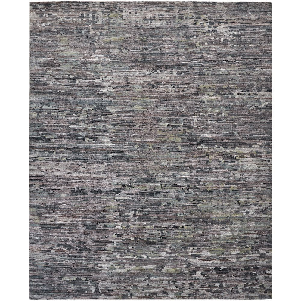 Conroe Modern Abstract, Blue/Gray, 7'-9" x 9'-9" Area Rug
